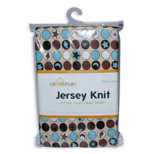 COVERPLAY® Stevie Jersey Knit Fitted Play Yard Sheet, Beige